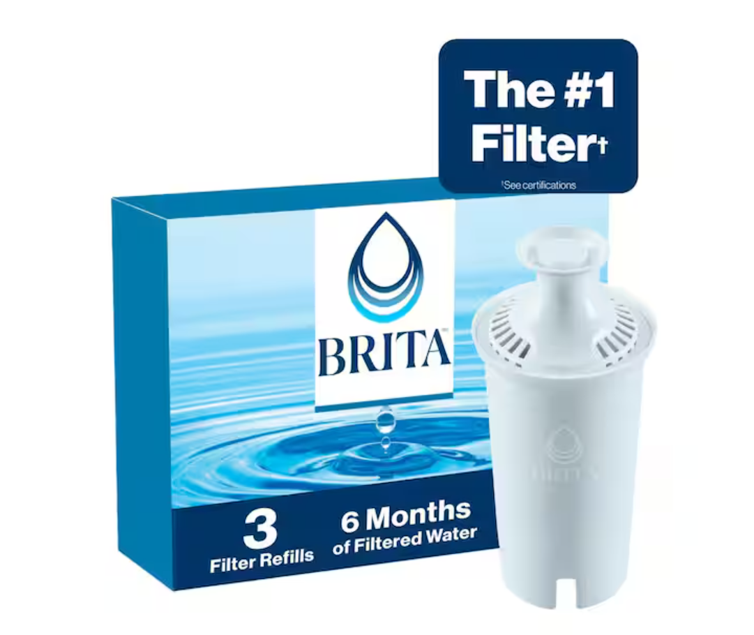 Brita Standard Water Pitcher Replacement Water Filters, BPA Free (3-Pack)