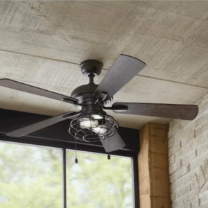 Home Decorators Collection Ellard 52 LED Indoor Matte Black Ceiling Fan w/ Light