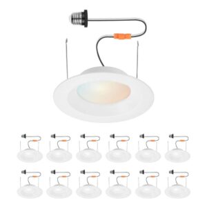 Globe 5/6 in. Builder LED Retrofit Trim, Dimmable, 12-Pack