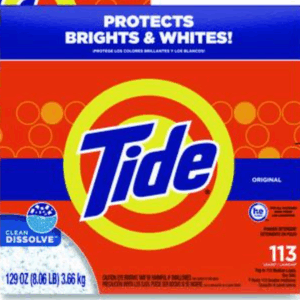 Tide® Powder Laundry Detergent, HE Compatible, Original Scent, 129 oz Box