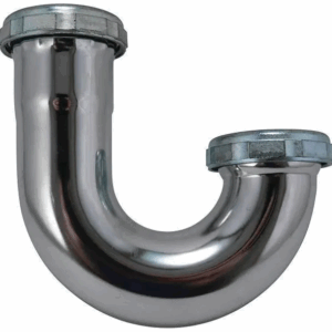 Keeney 1-1/2 In X 1-1/2 In 17-Gauge Brass J-Bend Trap Without Cleanout, Chrome