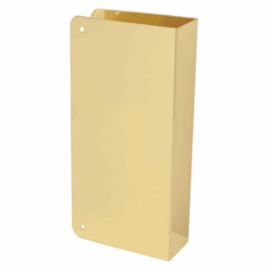 Don-Jo 40-PB-CW Polished Brass Blank Door Wrap-Around with Trim Screws