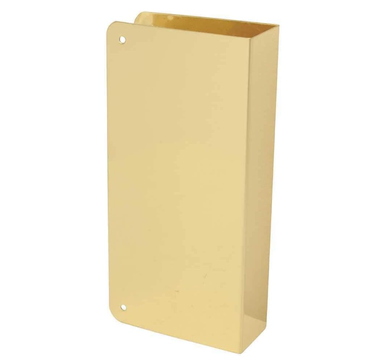 Don-Jo 40-PB-CW Polished Brass Blank Door Wrap-Around with Trim Screws