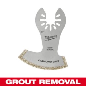 Milwaukee 2-1/2 in. Diamond Grit Grout Removal Oscillating Blade, Universal Fit